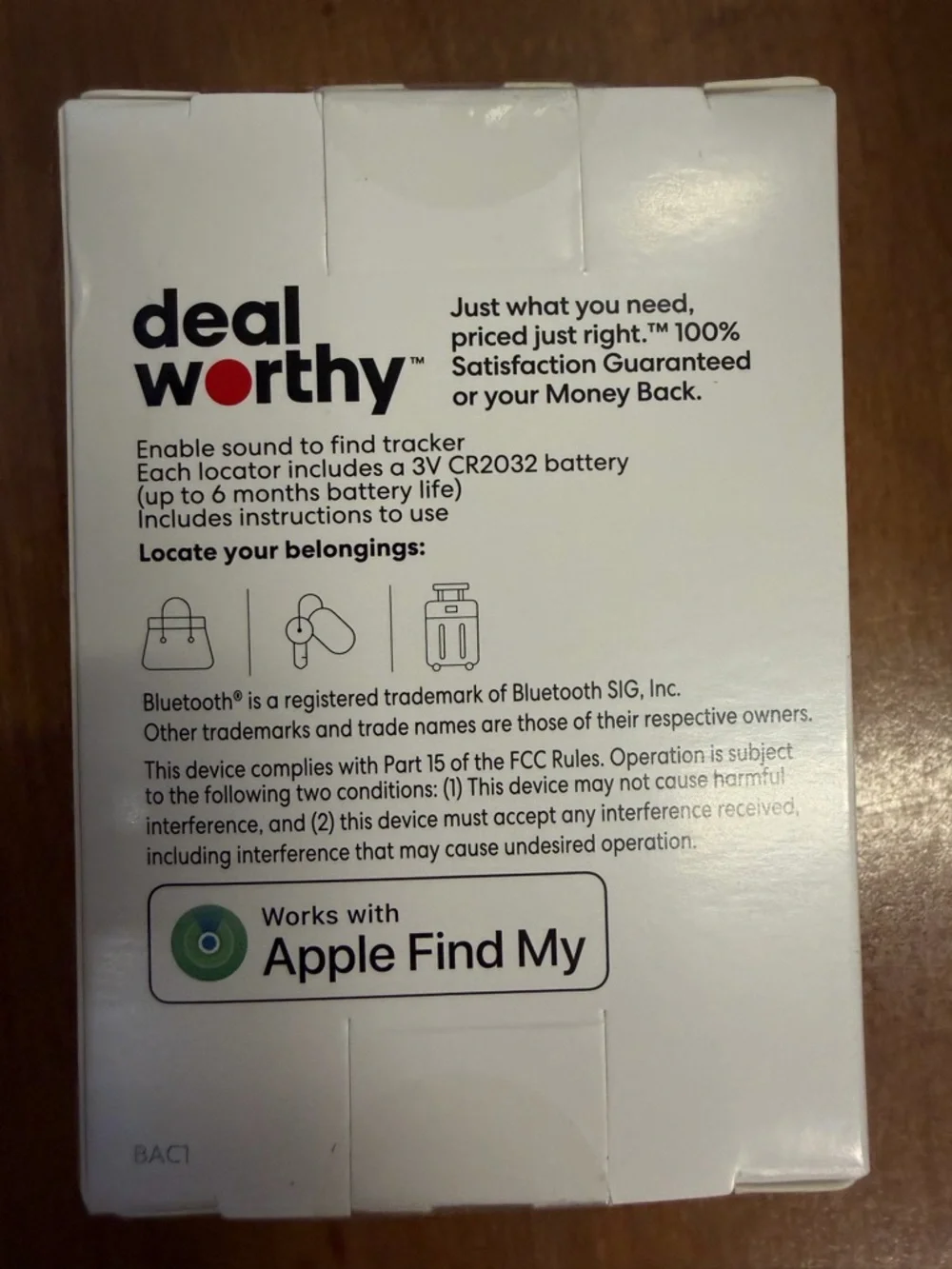 Dealworthy 4 Pack Item Locators Apple Find My Compatible Bluetooth Trackers‎ NIB